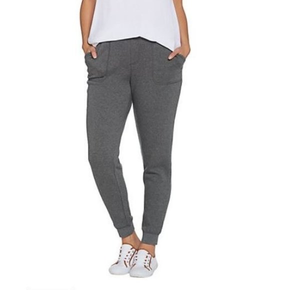 Isaac Mizrahi Pants - Isaac Mizrahi SOHO Plushed Back Jogger Pants 3978